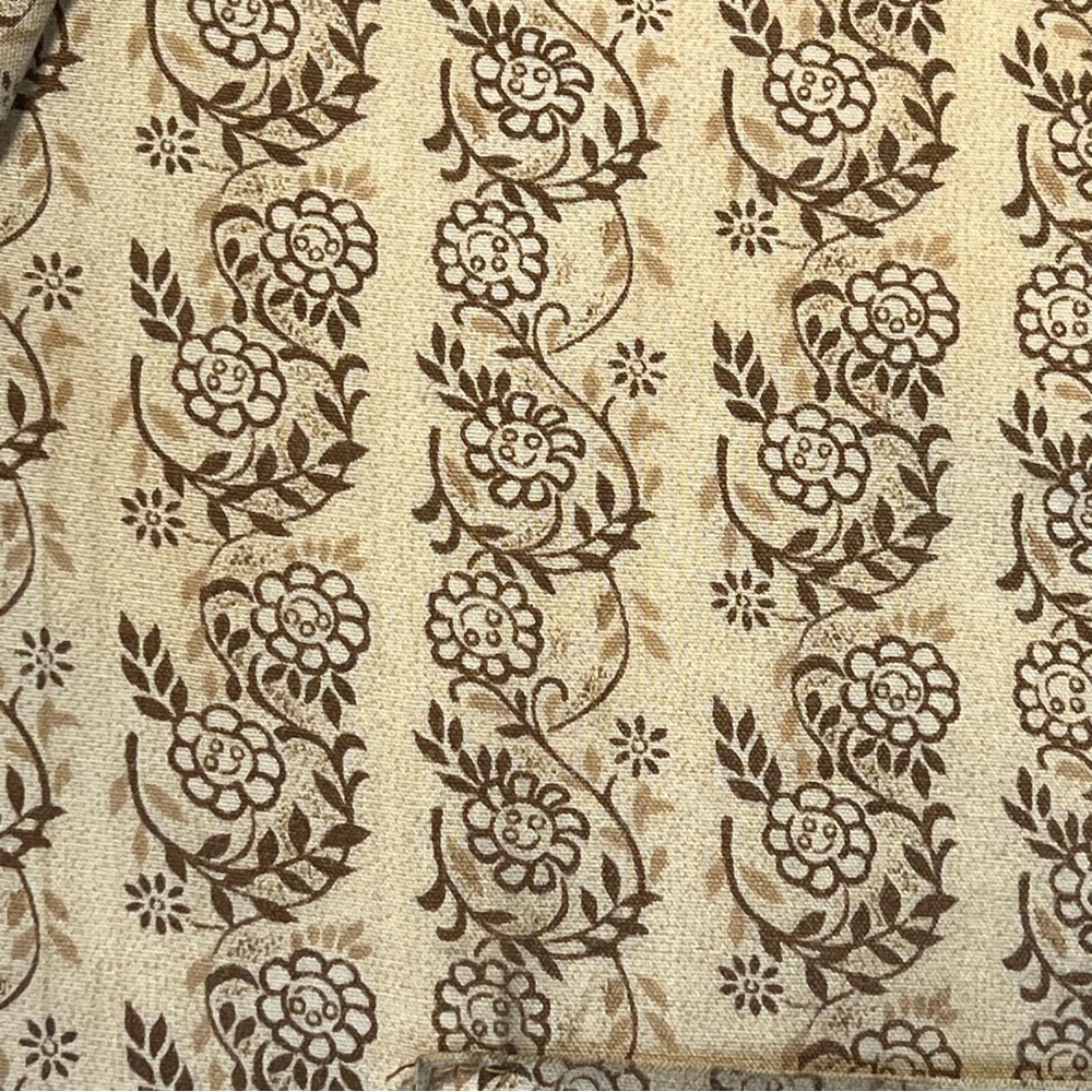 VINTAGE Montgomery Ward 70s men’s button down shirt short sleeve floral neutral - Picture 3 of 11